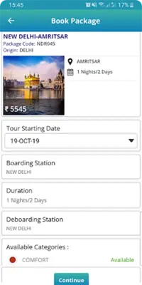 IRCTC Tourism android App screenshot 2